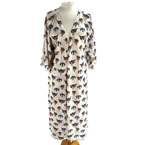 Dresses & Skirts - Ivory Southwestern Print Long Duster